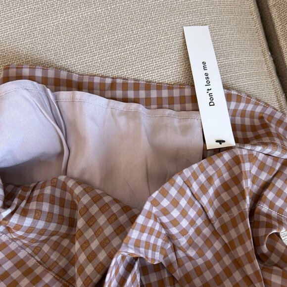 Reformation Brown Checkered Midi Dress - Picture 8 of 10